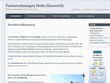 Tablet Screenshot of fewohauswirth.de